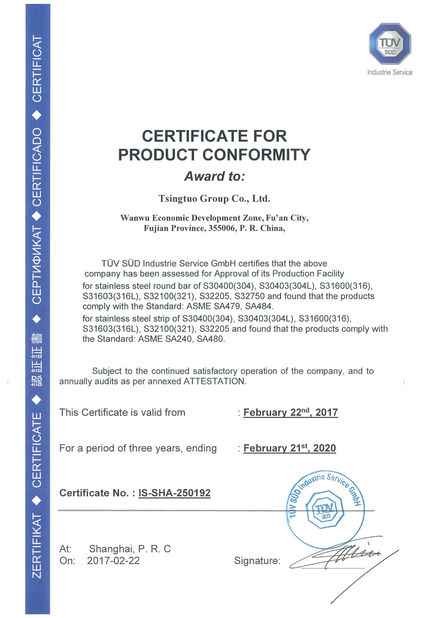 China Ningbo Juye Metal Technology co.,ltd certificaten